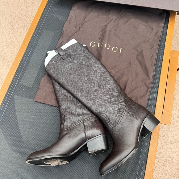 Gucci Soft  Cellarius calfskin riding boot. - Picture 6 of 7